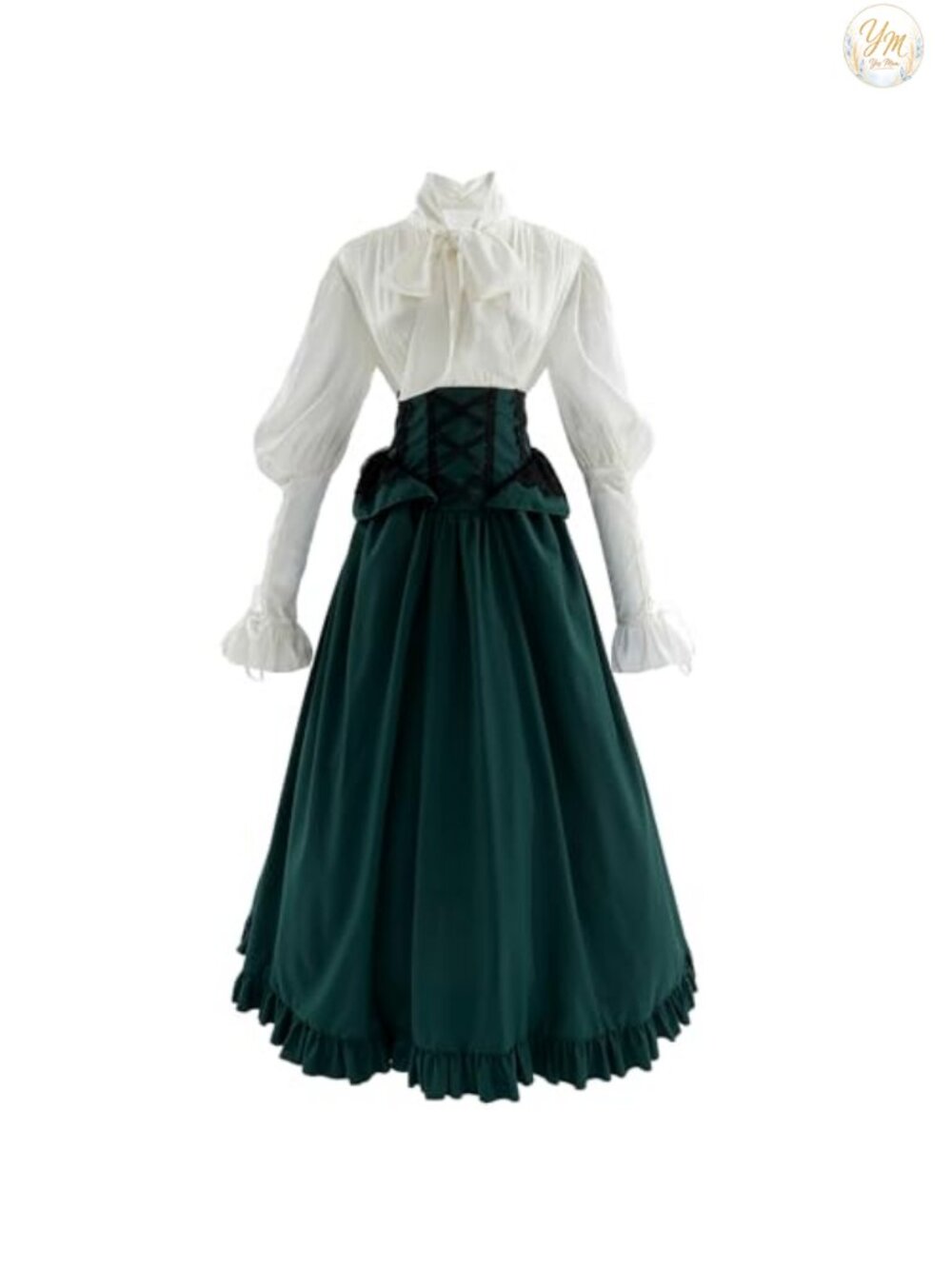 Victorian 2-Piece Dress Set Edwardian Ball Gown